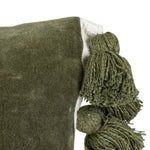 18x18 Hand Woven Charlene Pillow Green
