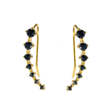 Classic Black Climber Earrings