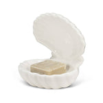Double Clam Shell Dish-Wht-3.5"D