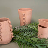 Osa Terracotta Vase with Two Rows of Beads