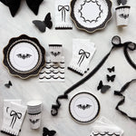 ELEGANT HALLOWEEN DESSERT LACY BAT PLATES