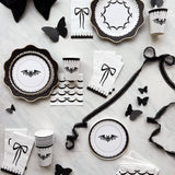 ELEGANT HALLOWEEN DESSERT LACY BAT PLATES