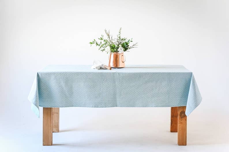 Blue Dotted Tablecloth 60x90