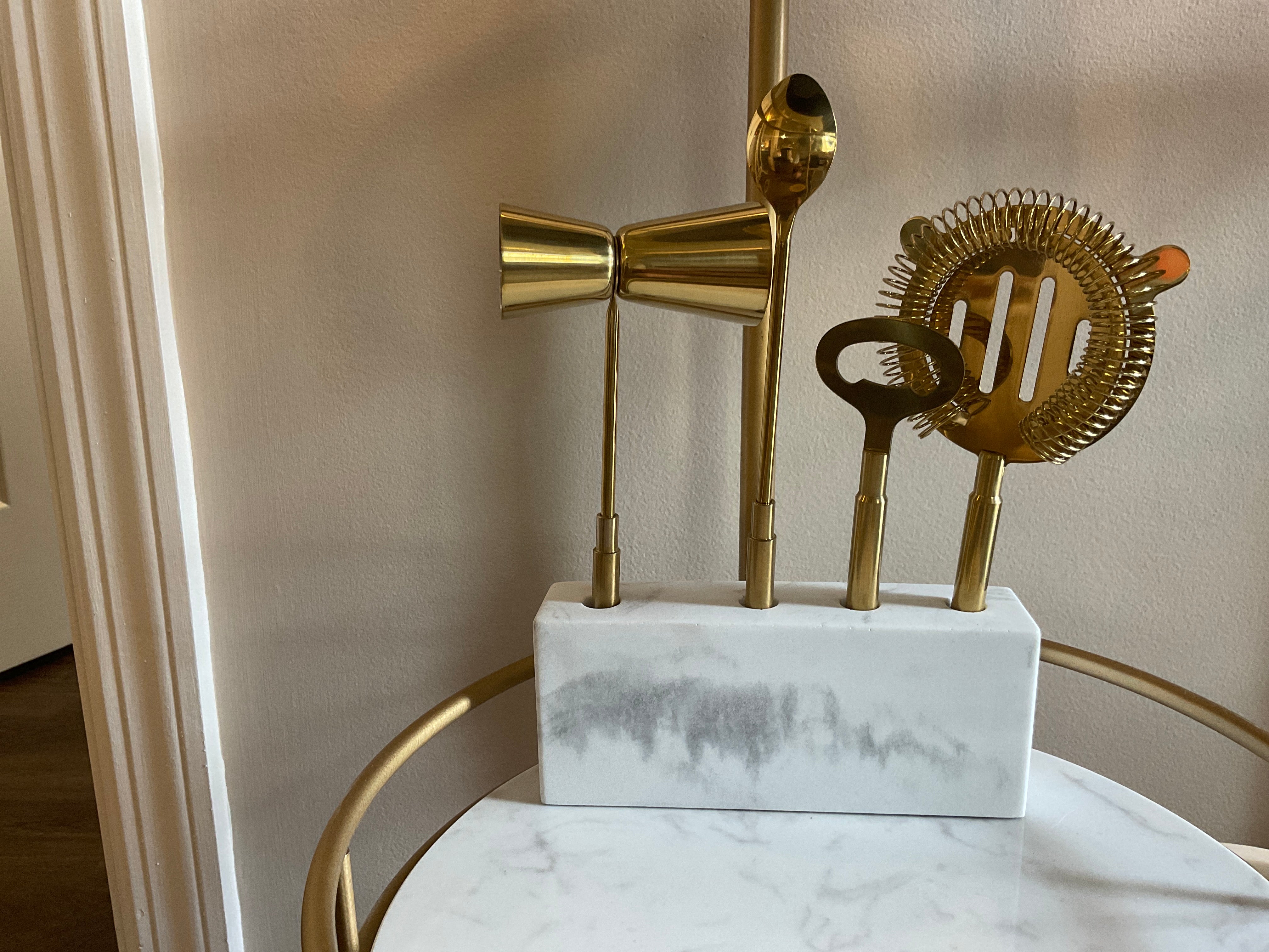 4 Piece Bar Set Gold