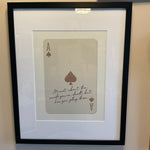 Ace of Hearts Picture Framed