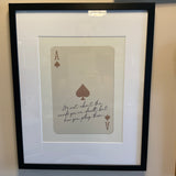 Ace of Hearts Picture Framed