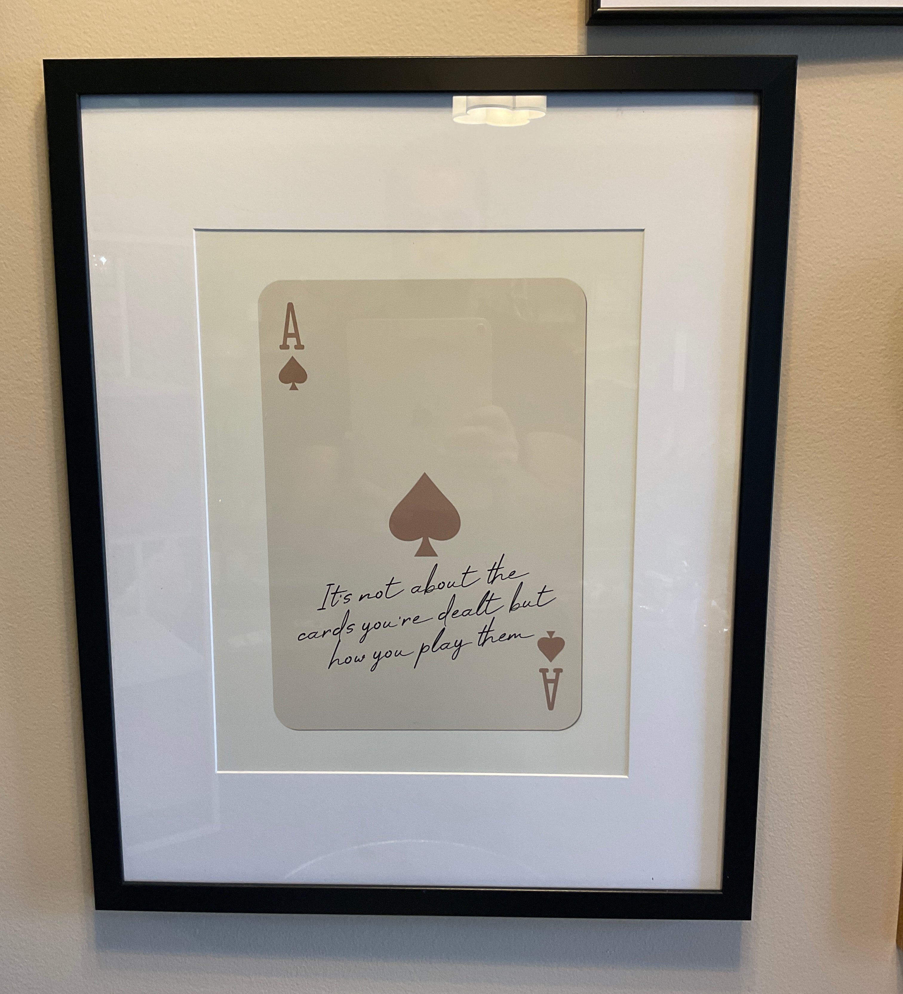 Ace of Hearts Picture Framed