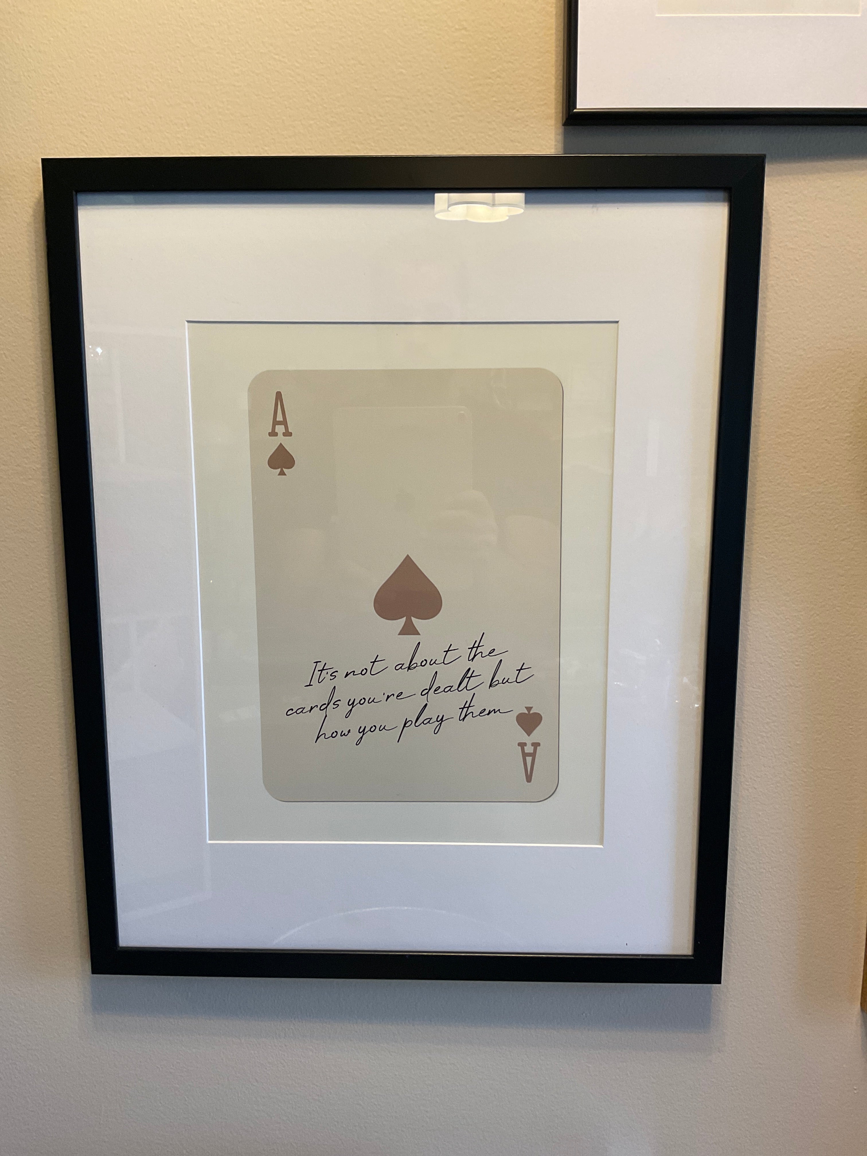 Ace of Hearts Picture Framed