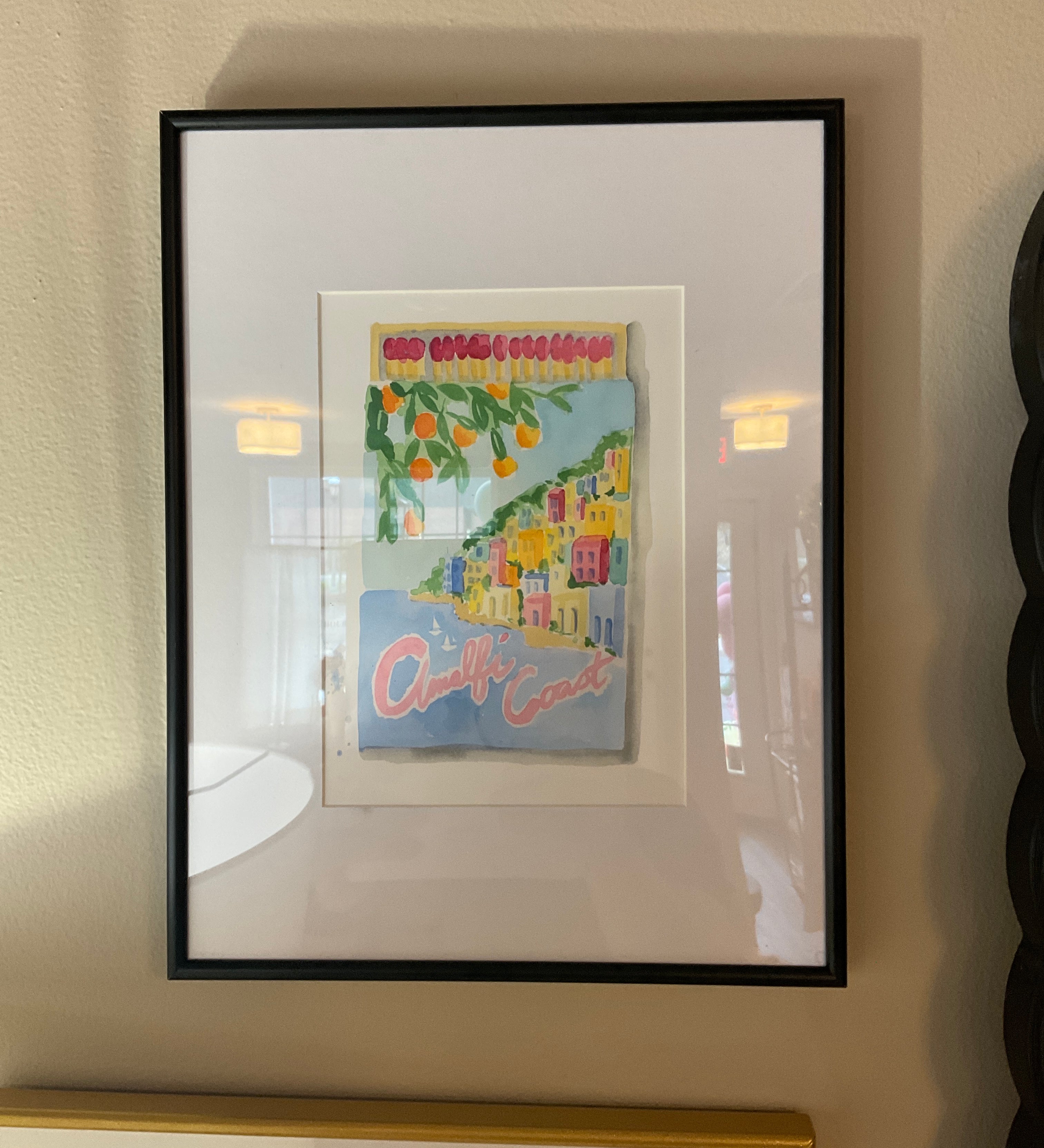 Amalfi Coast matchbook Print Frame
