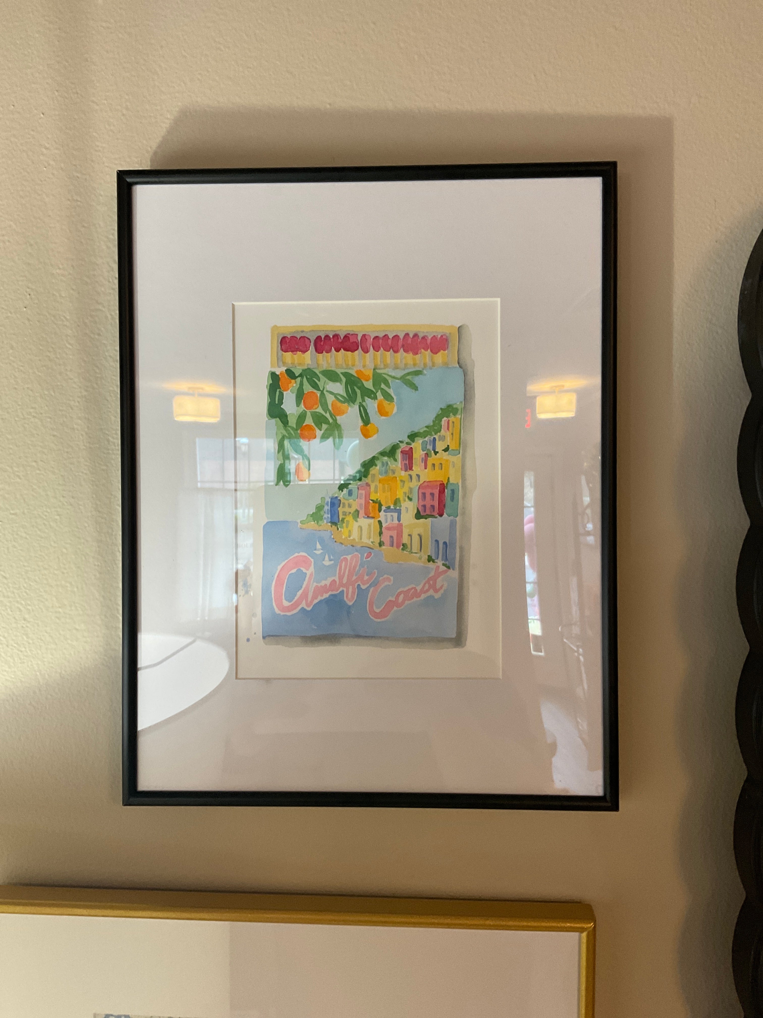 Amalfi Coast matchbook Print Frame
