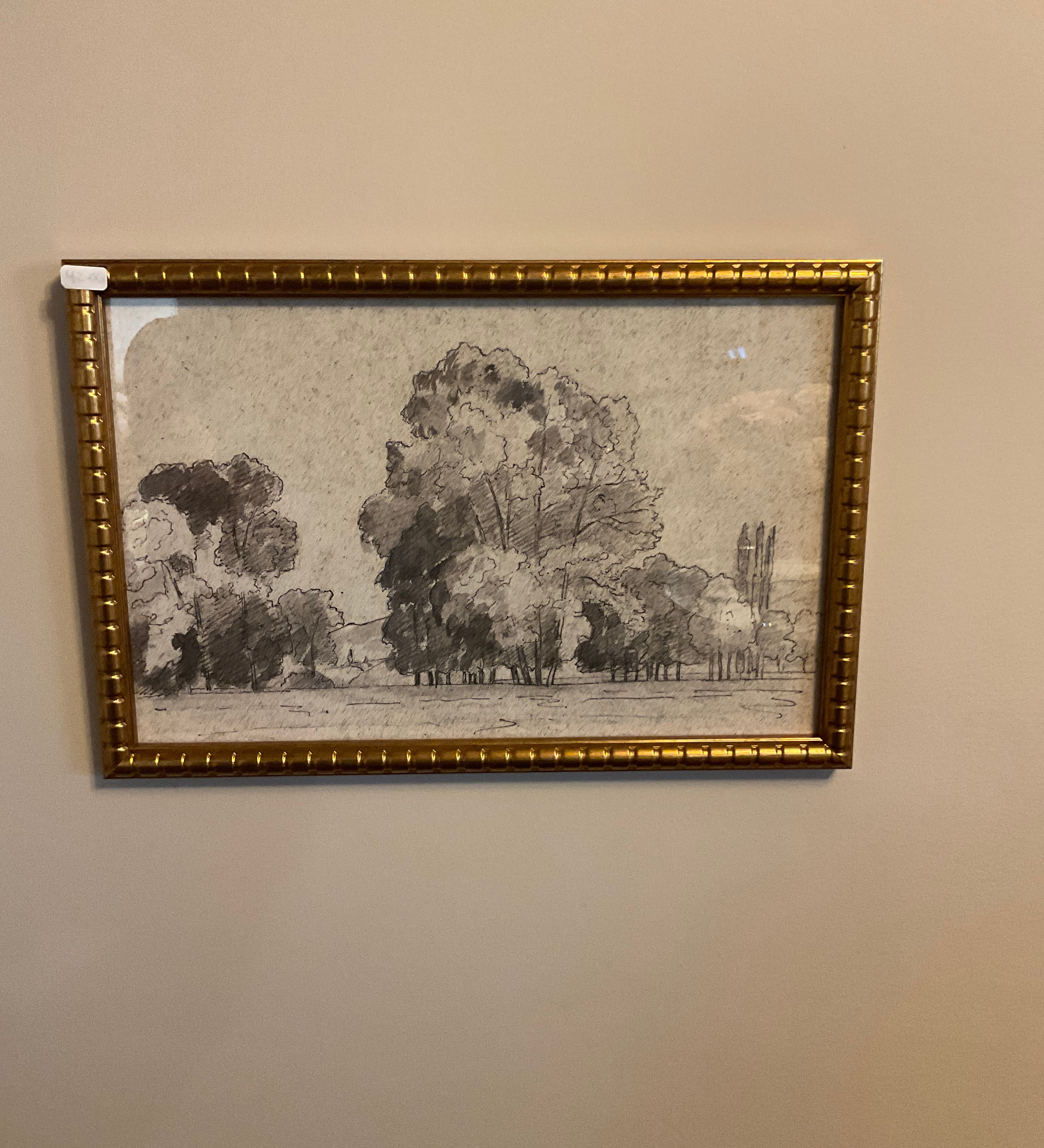 Framed Landscape Line Drawing