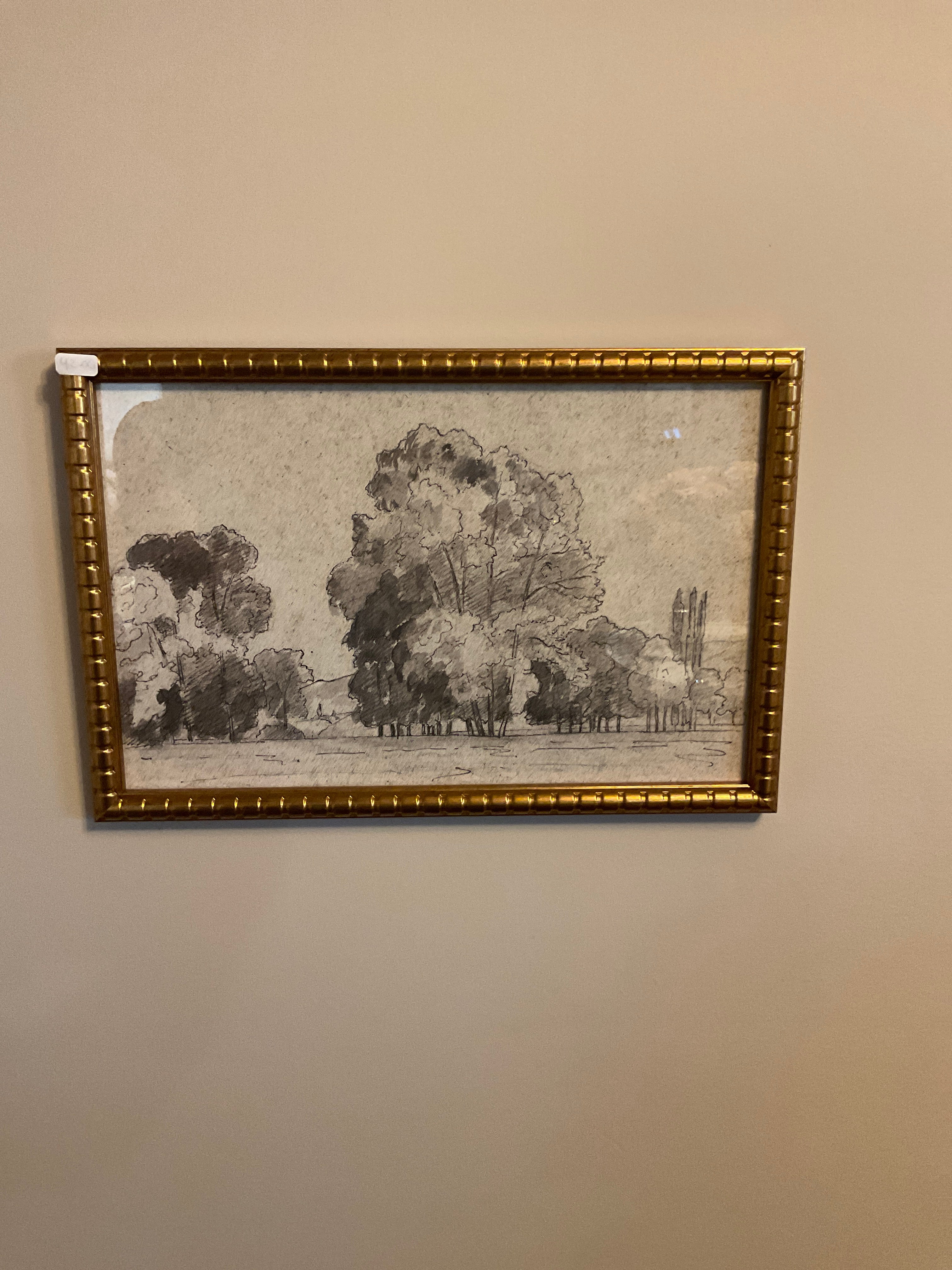 Framed Landscape Line Drawing