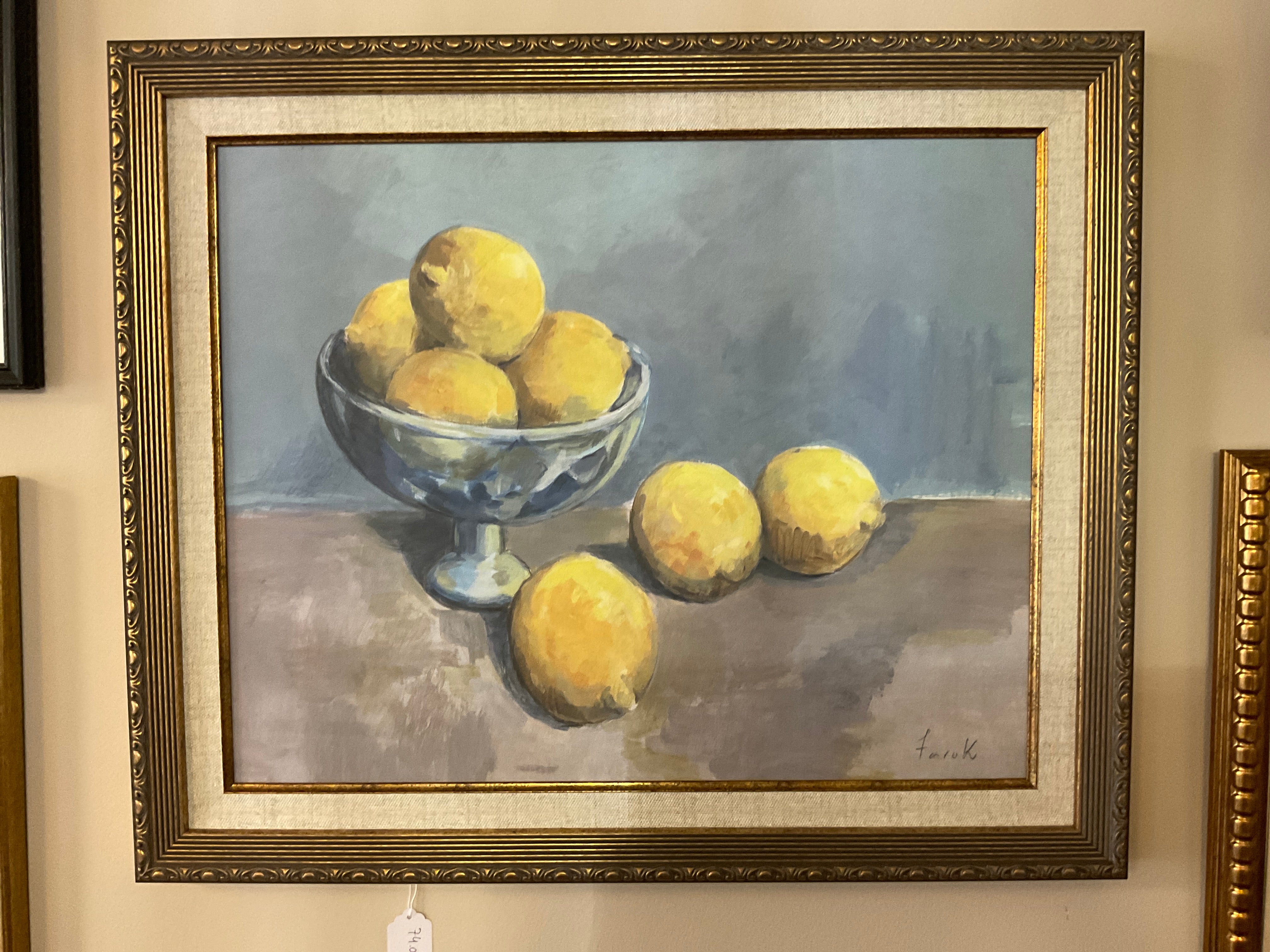 Bowl of Lemons Framed